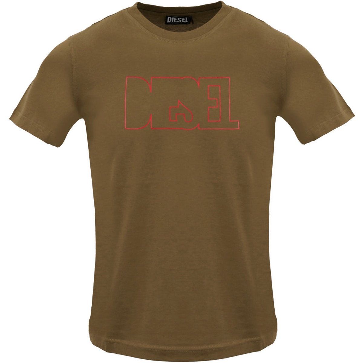 Herren Braun T-Shirt mit Grafik-Logo