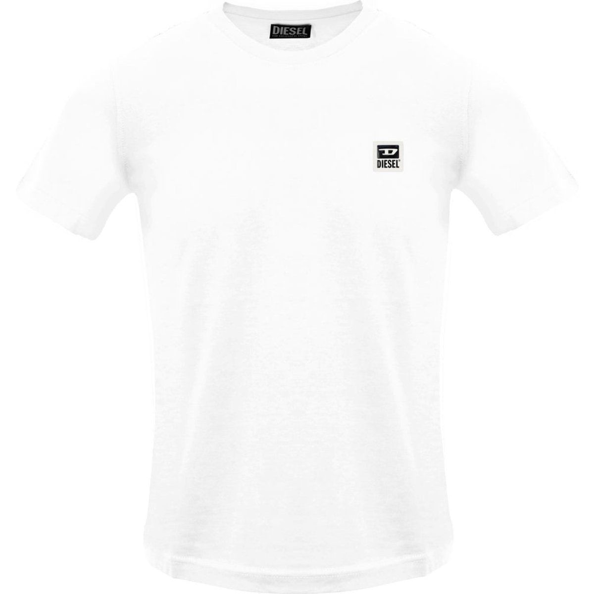 Klassisches weißes T-Shirt mit Rundhalsausschnitt