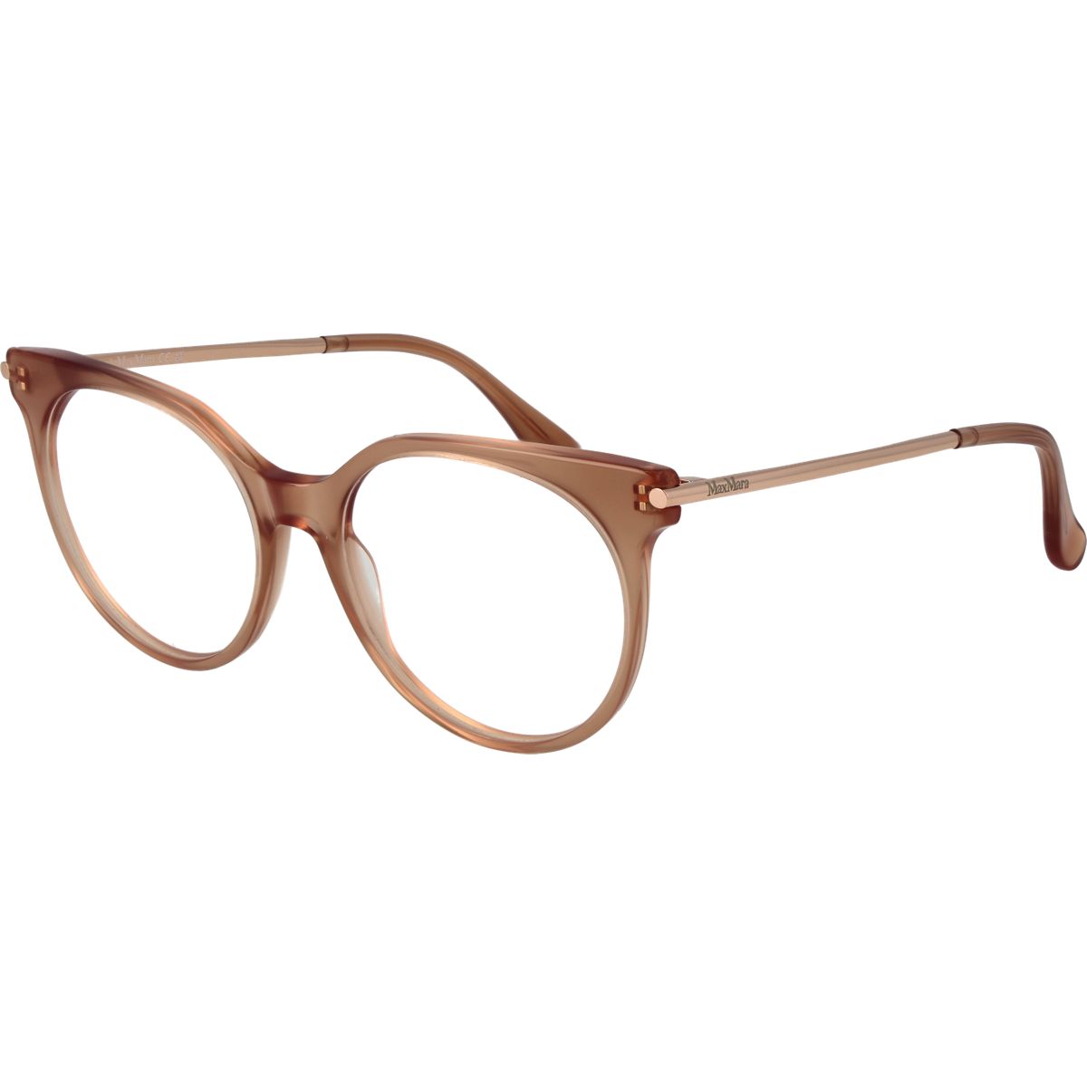 Runde Acetat-Brille mit Metallbügeln