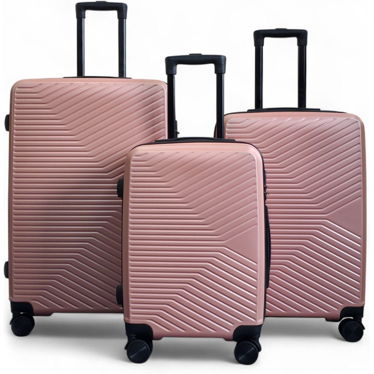 Hartschalen-Rollkoffer in Roségold