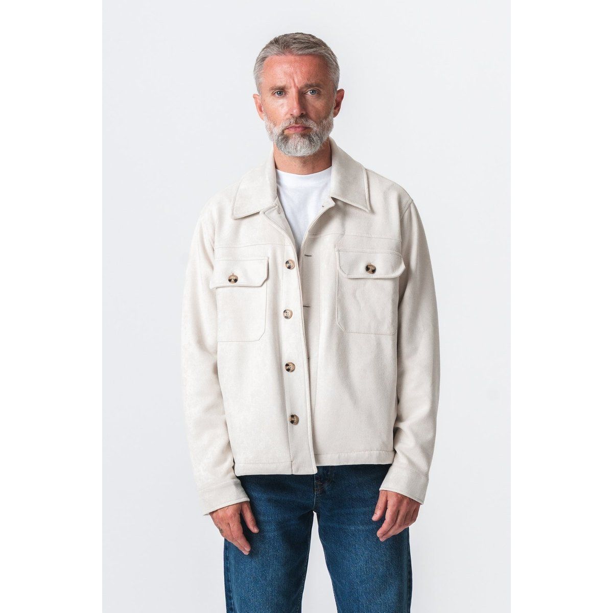 Herren Jacke mit Knopfverschluss und Taschen