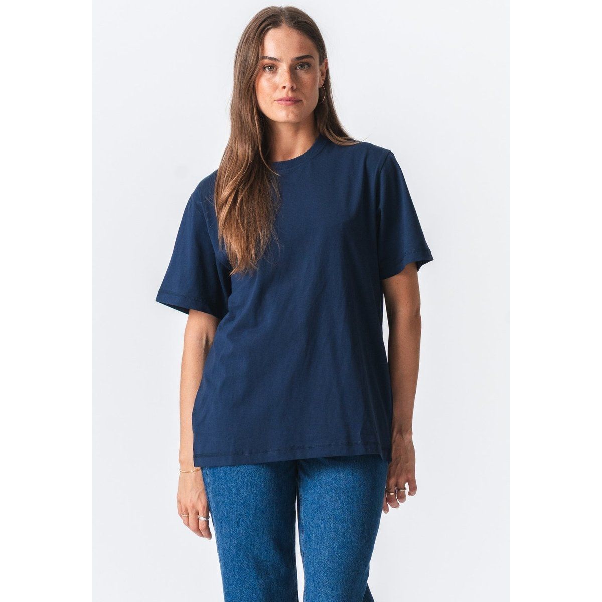 Kastenförmiges lässiges T-Shirt