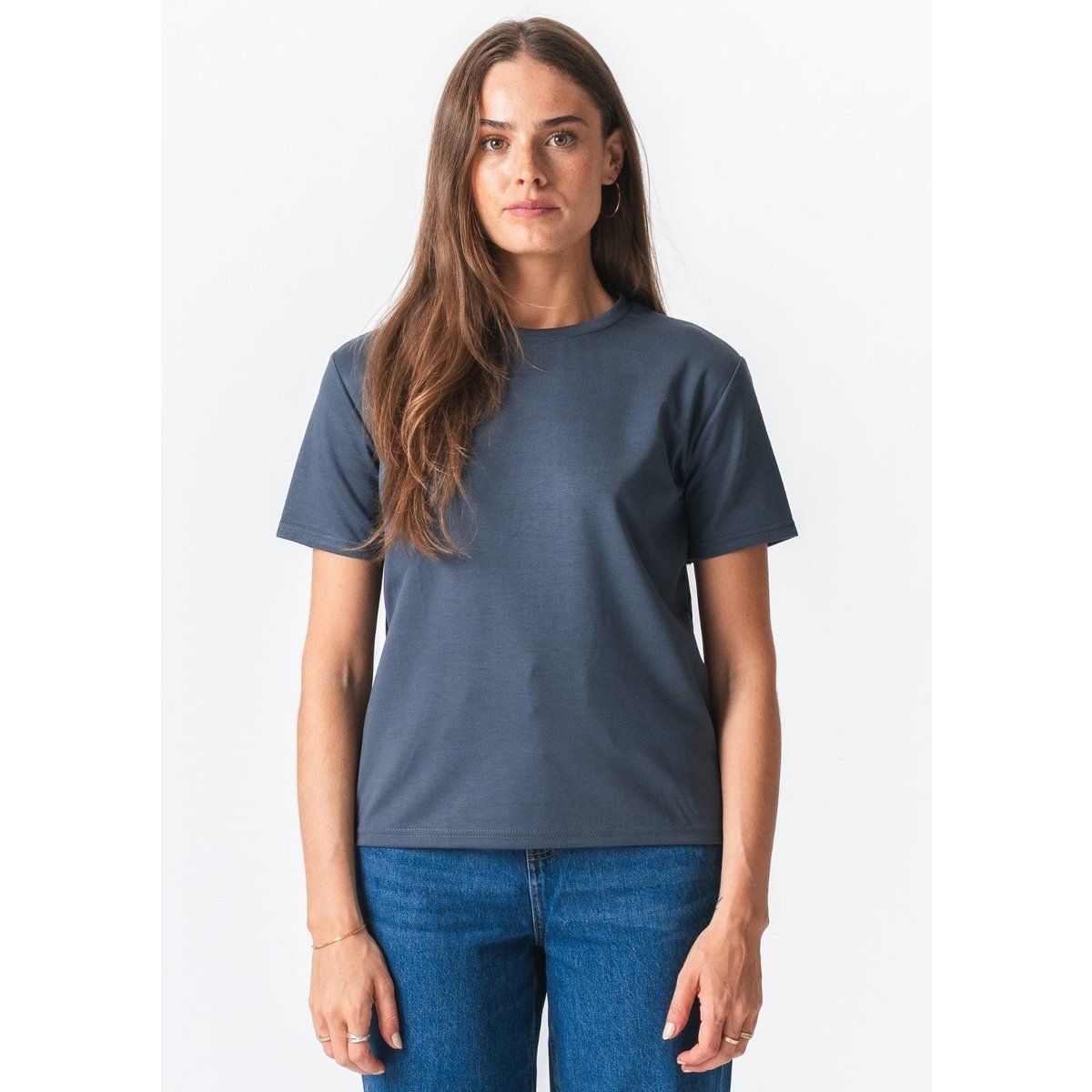 Basic T-Shirt mit lockerer Passform
