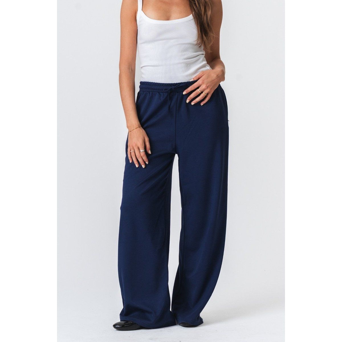 Damen Locker Geschnittene Loungewear-Hose