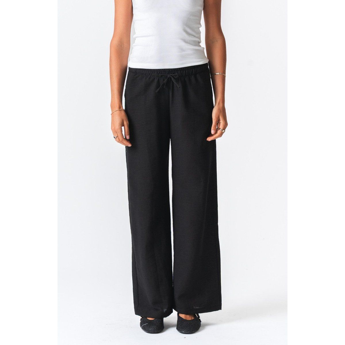 Weite Loungehose aus Leinen
