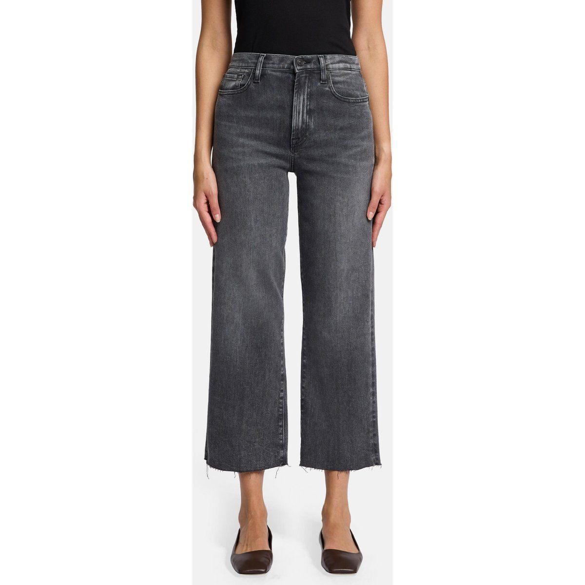 Cropped Jeans mit geradem Bein
