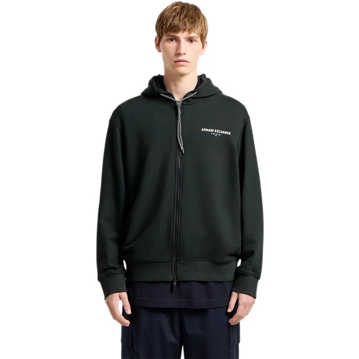 Herren-Kapuzenpullover mit Reißverschluss aus Baumwollmischung