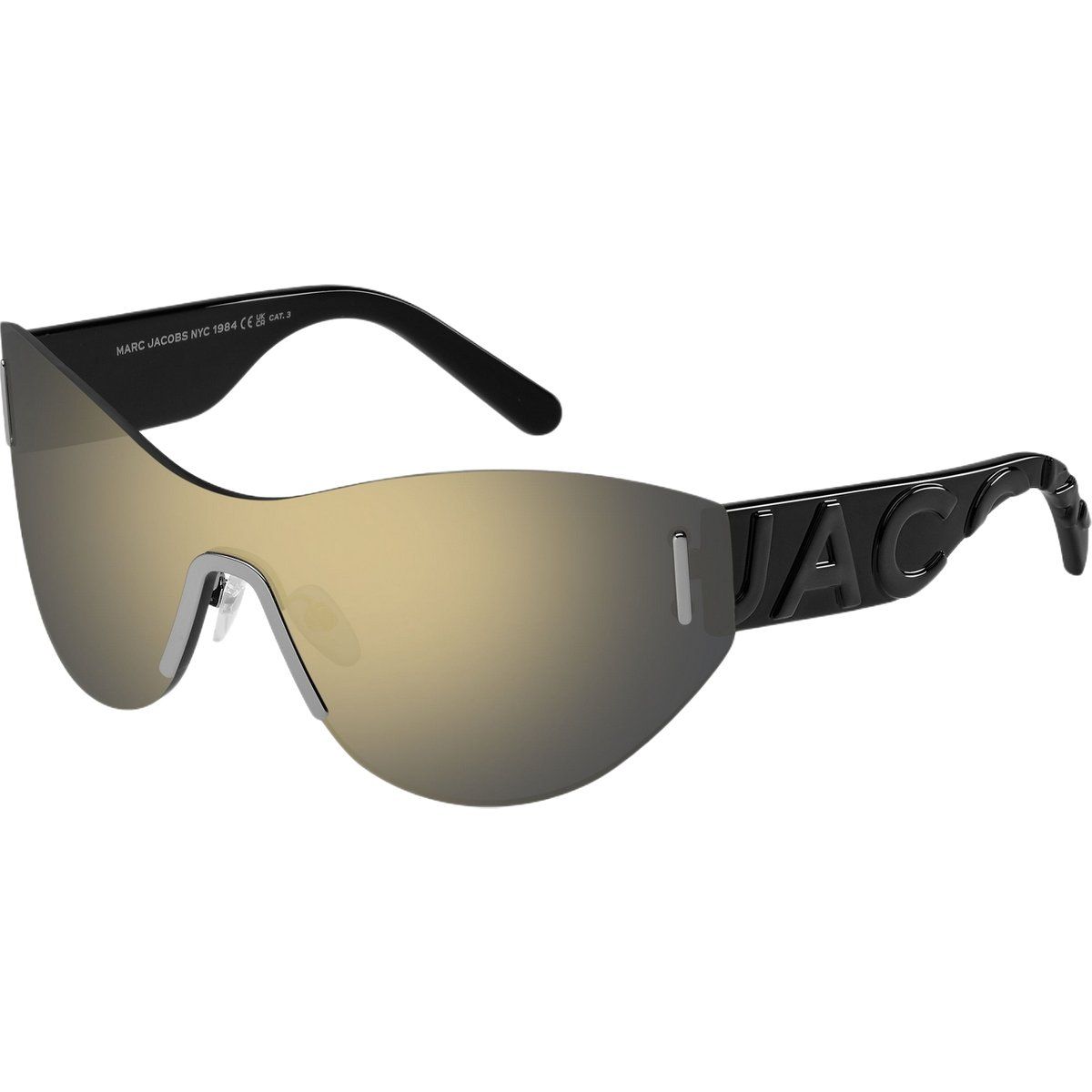 Futuristische Schild Sonnenbrille mit Logo-Detail