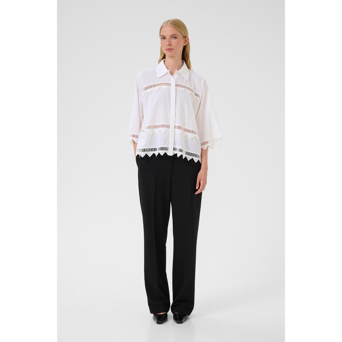 Halblange Ärmel KBOmmi Halblange Ärmel Baggy fit white