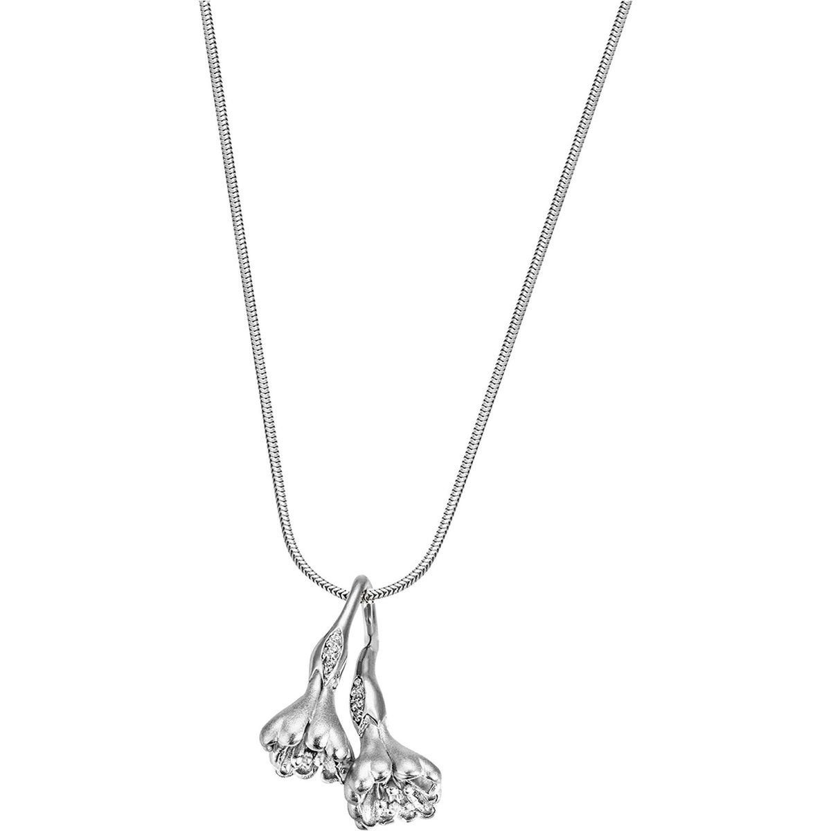Blütenanhänger Halskette aus Sterlingsilber