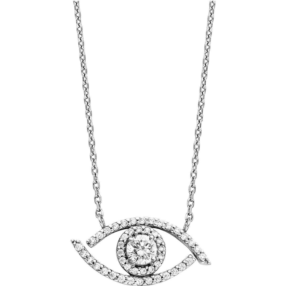 Collier mit Zirkonia-besetztem Auge-Anhänger