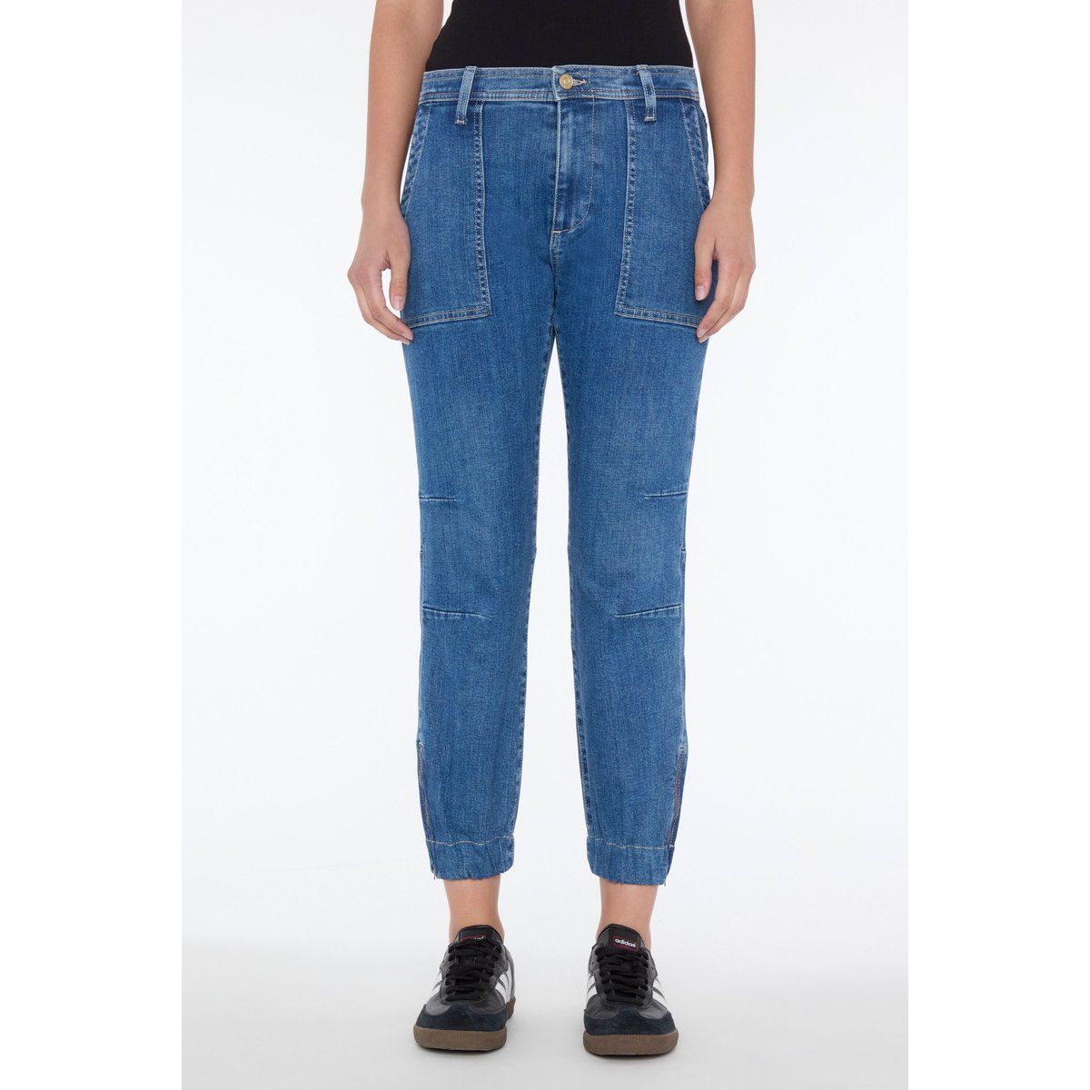 Darted Boyfriend Denim Jogger Jeans