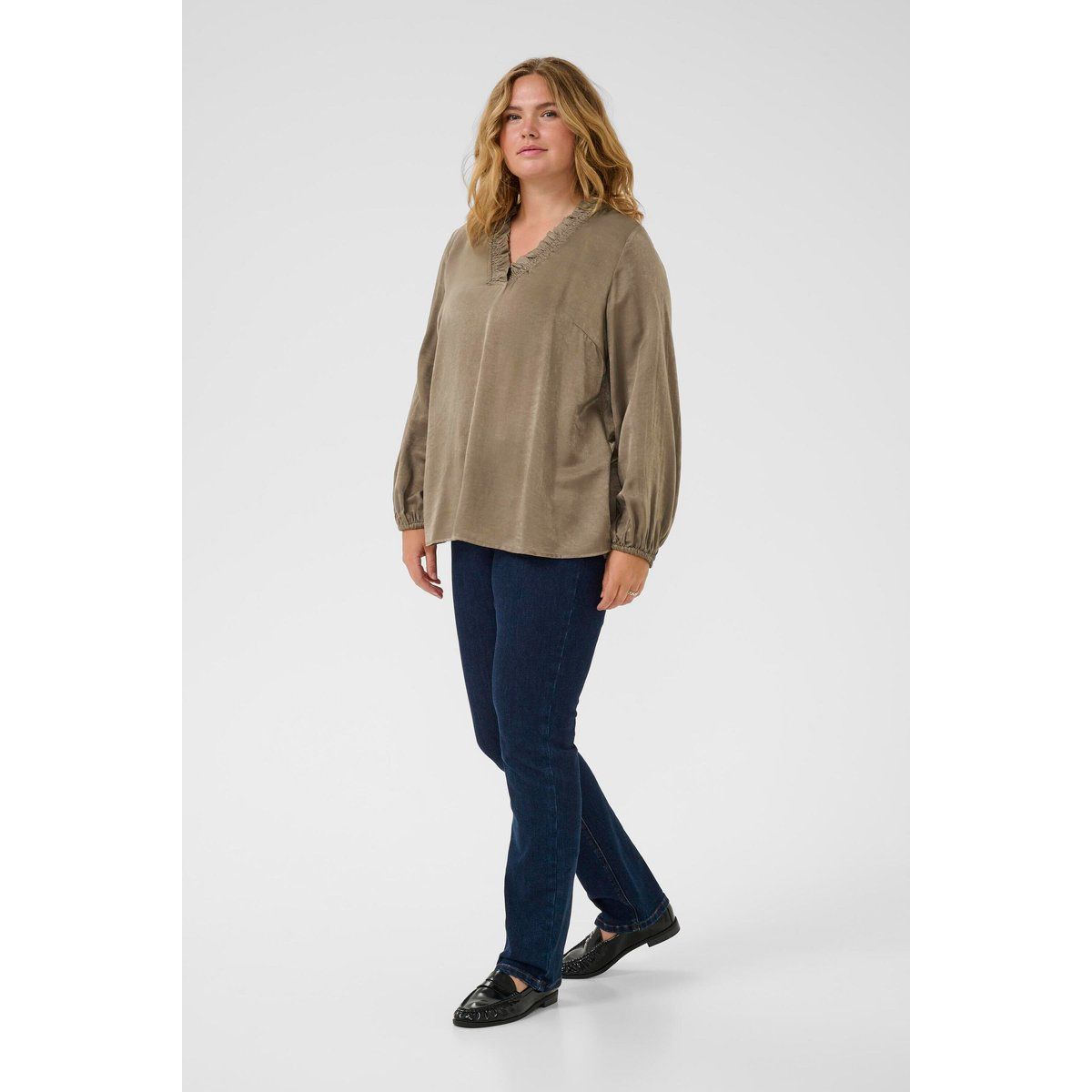 Langarm-Bluse KCmilia Langarm-Bluse Regular fit brown