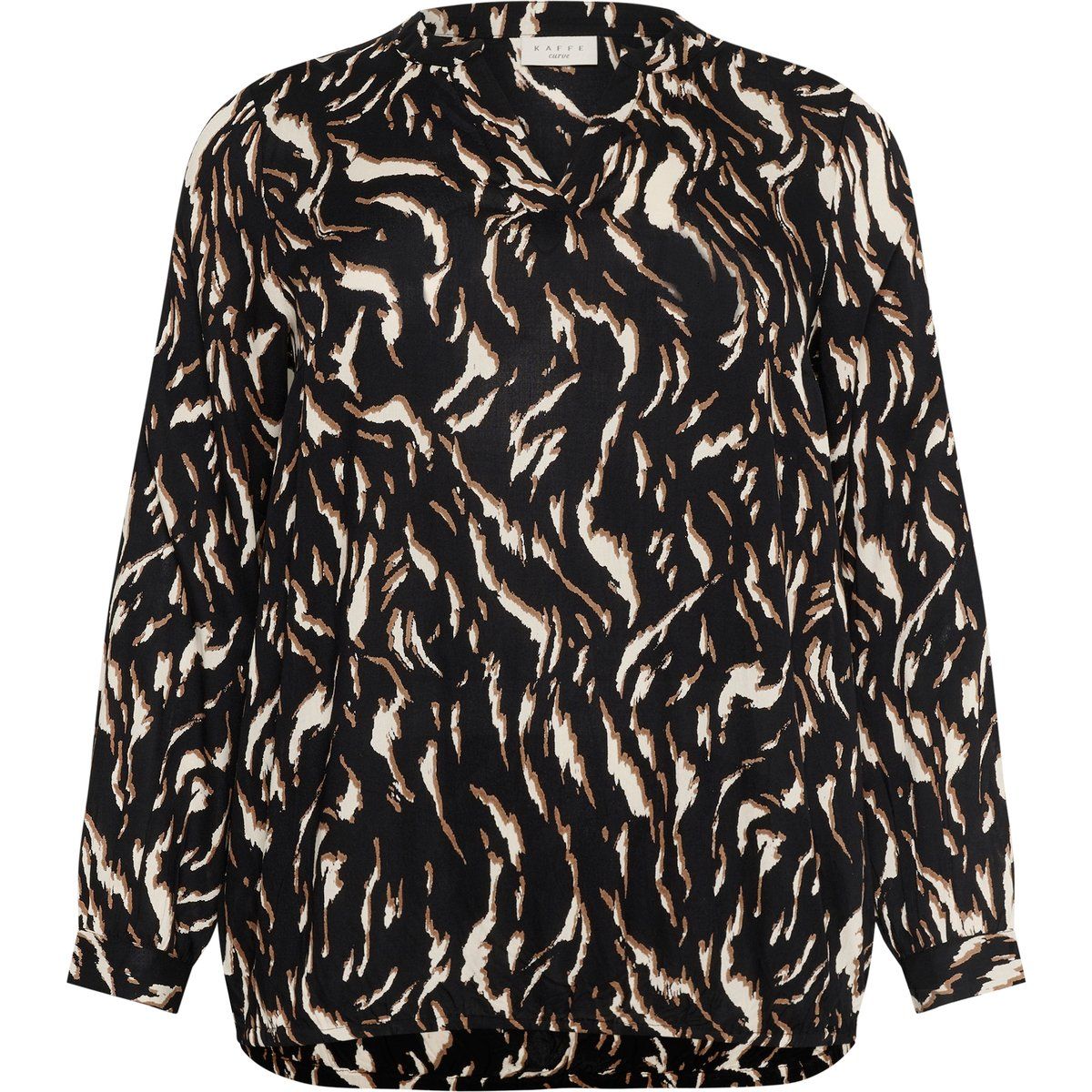 Langarm-Bluse KCdiana Langarm-Bluse Regular fit black brown