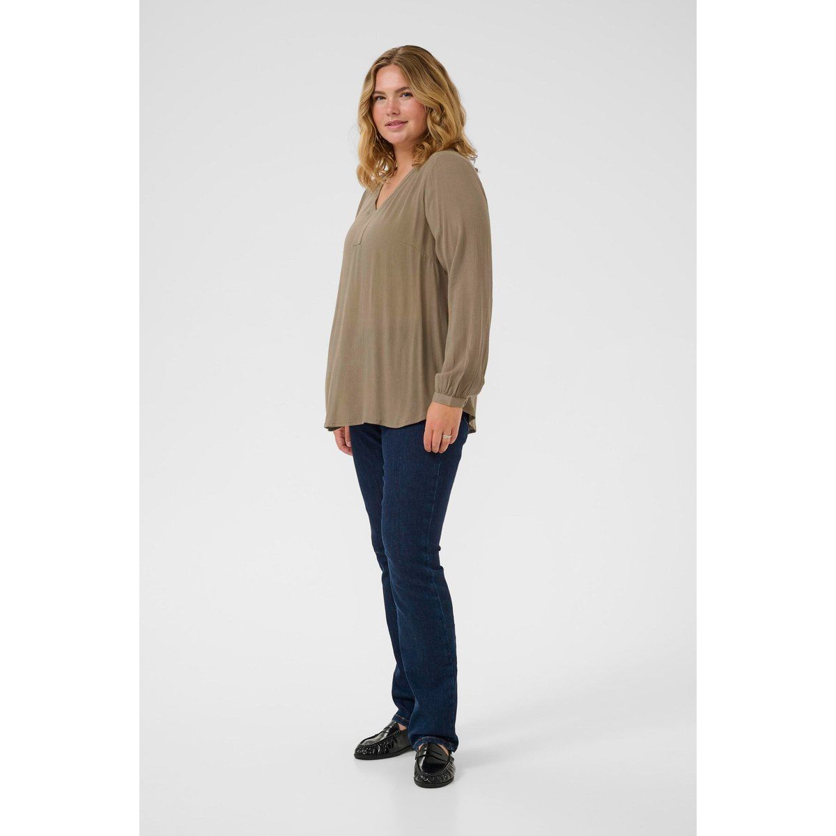Langarm-Bluse KCami Langarm-Bluse Regular fit brown