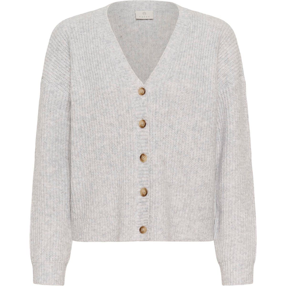 Locker geschnittene Strickjacke mit V-Ausschnitt