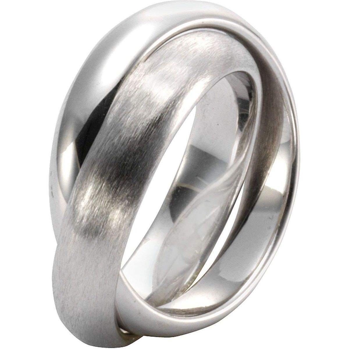 Dreifarbiger Trinity-Ring aus Sterlingsilber