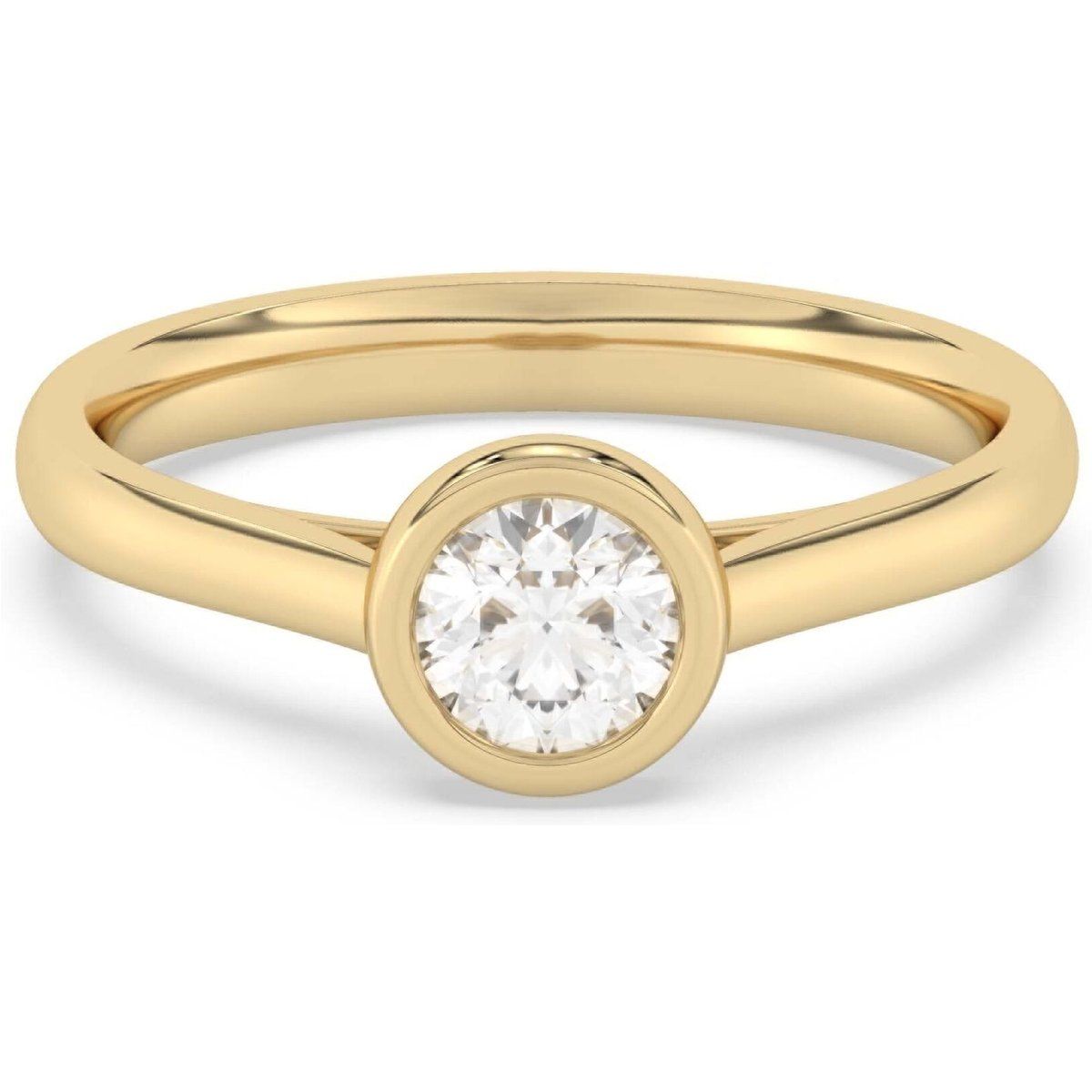 Klassischer Goldring mit Diamant