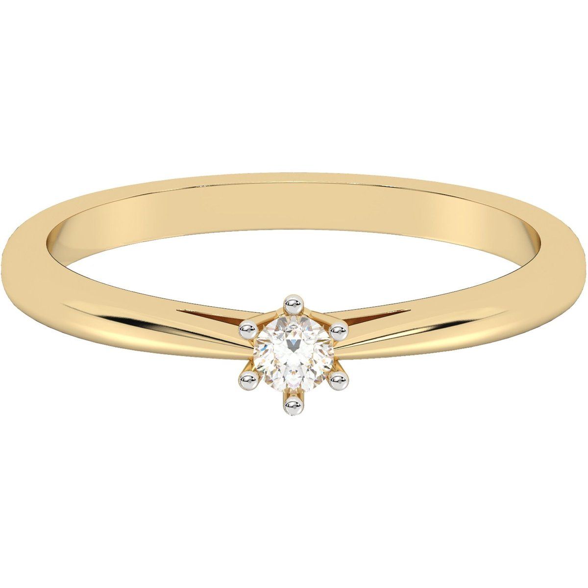 Eleganter Solitärring mit Labor-Diamant