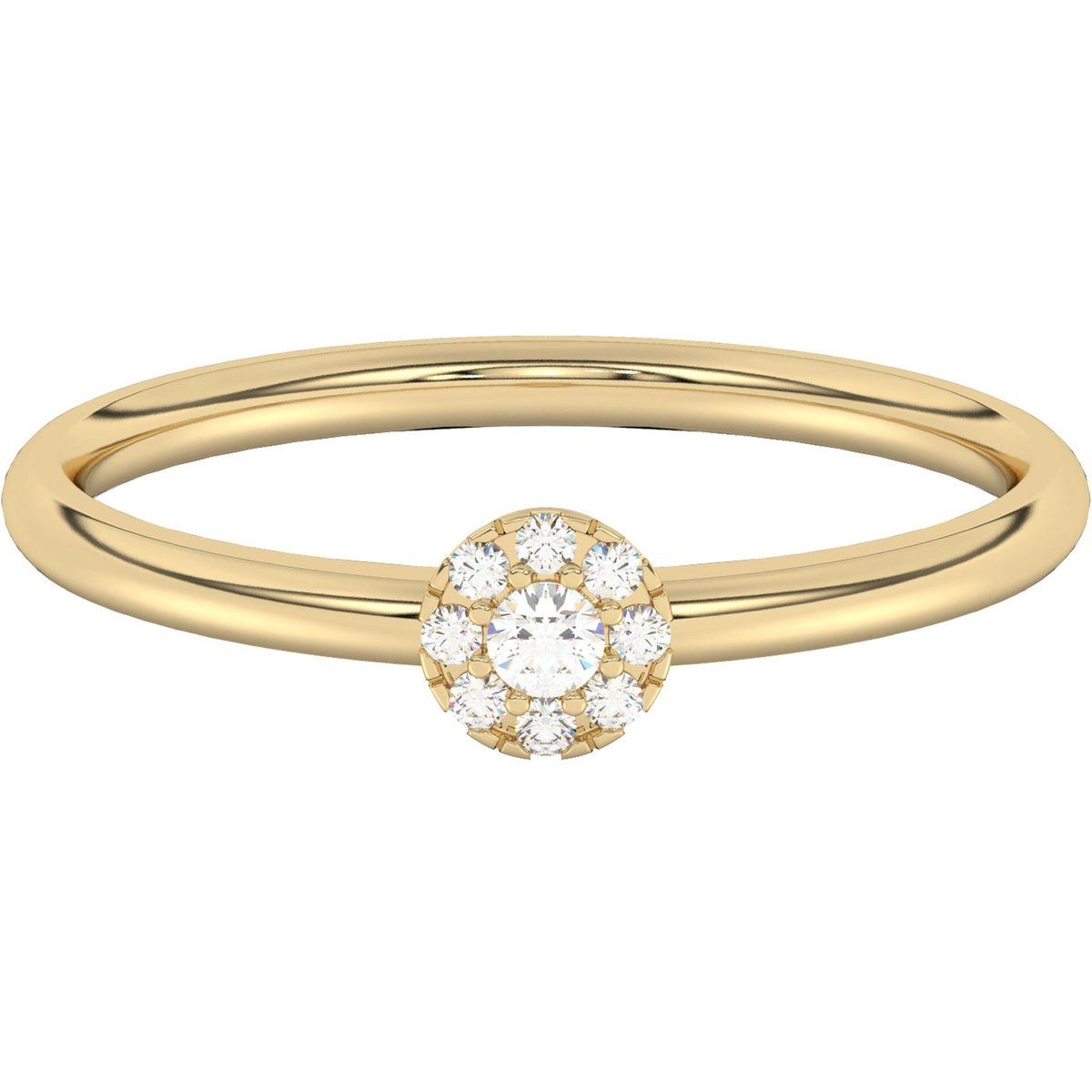 Goldring mit Diamantakzent
