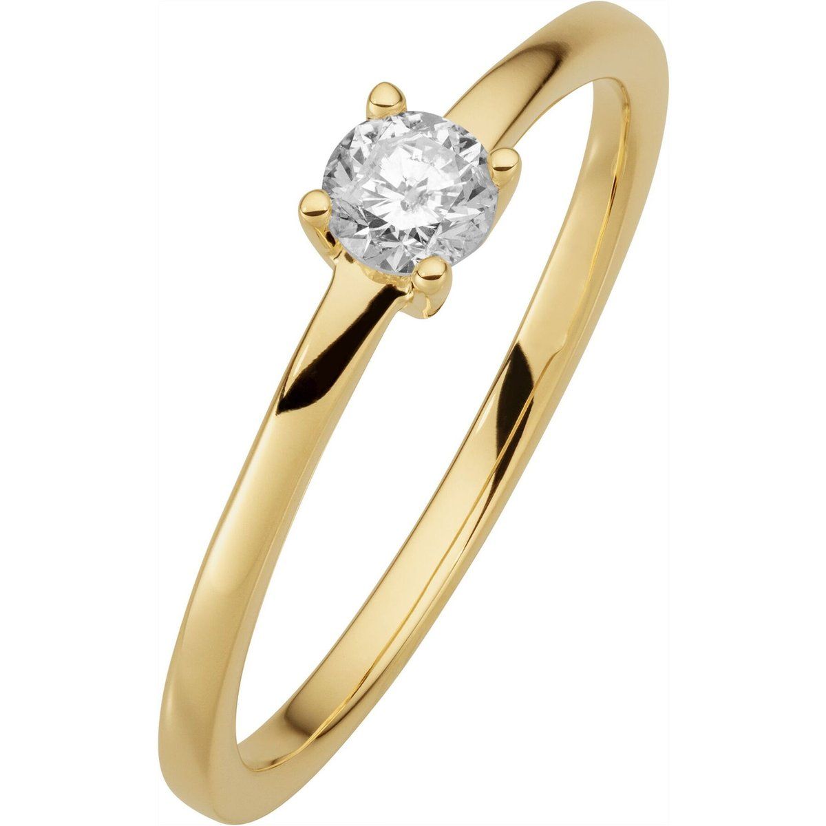 Goldring mit Diamant-Solitär