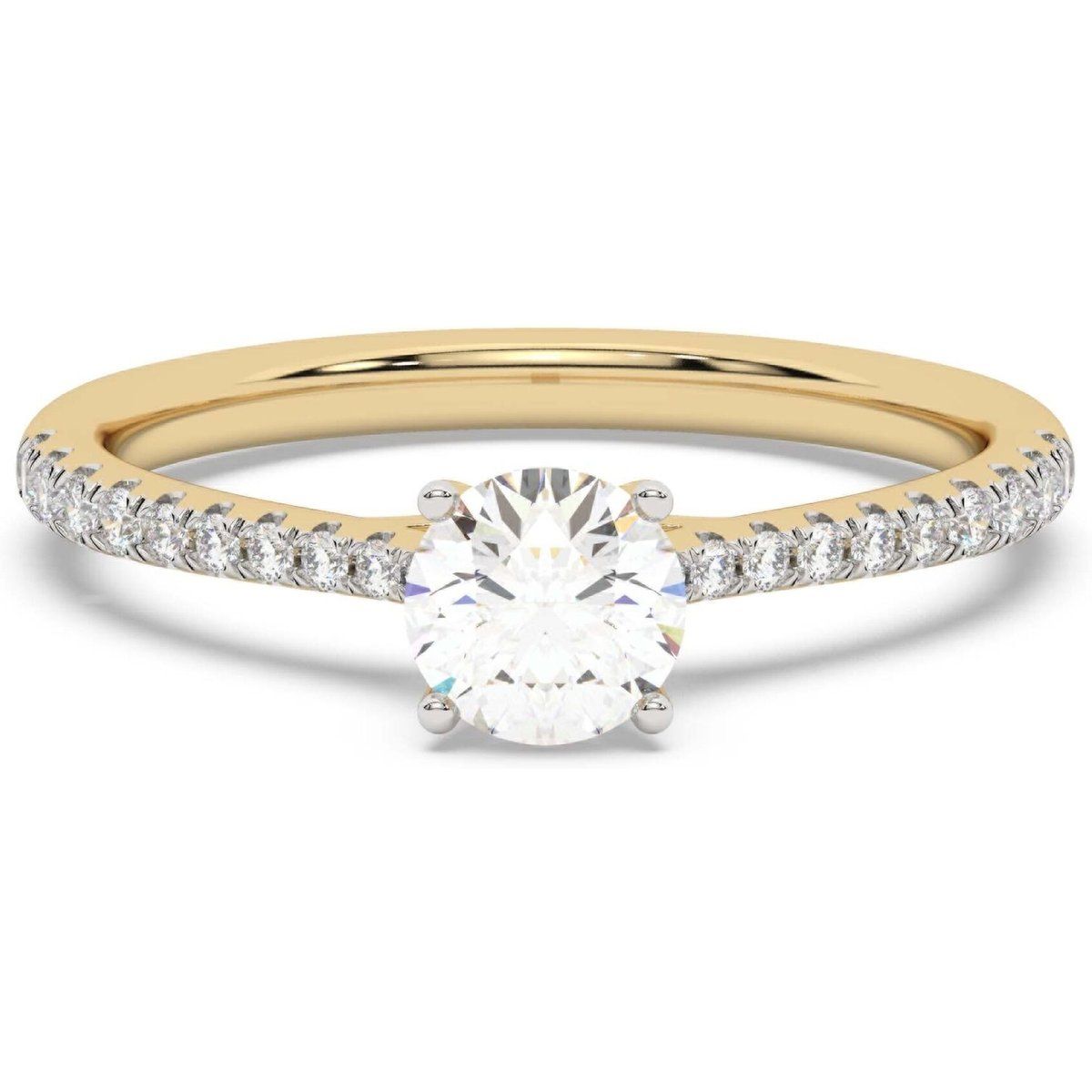 Laborgezüchteter Diamant Goldring