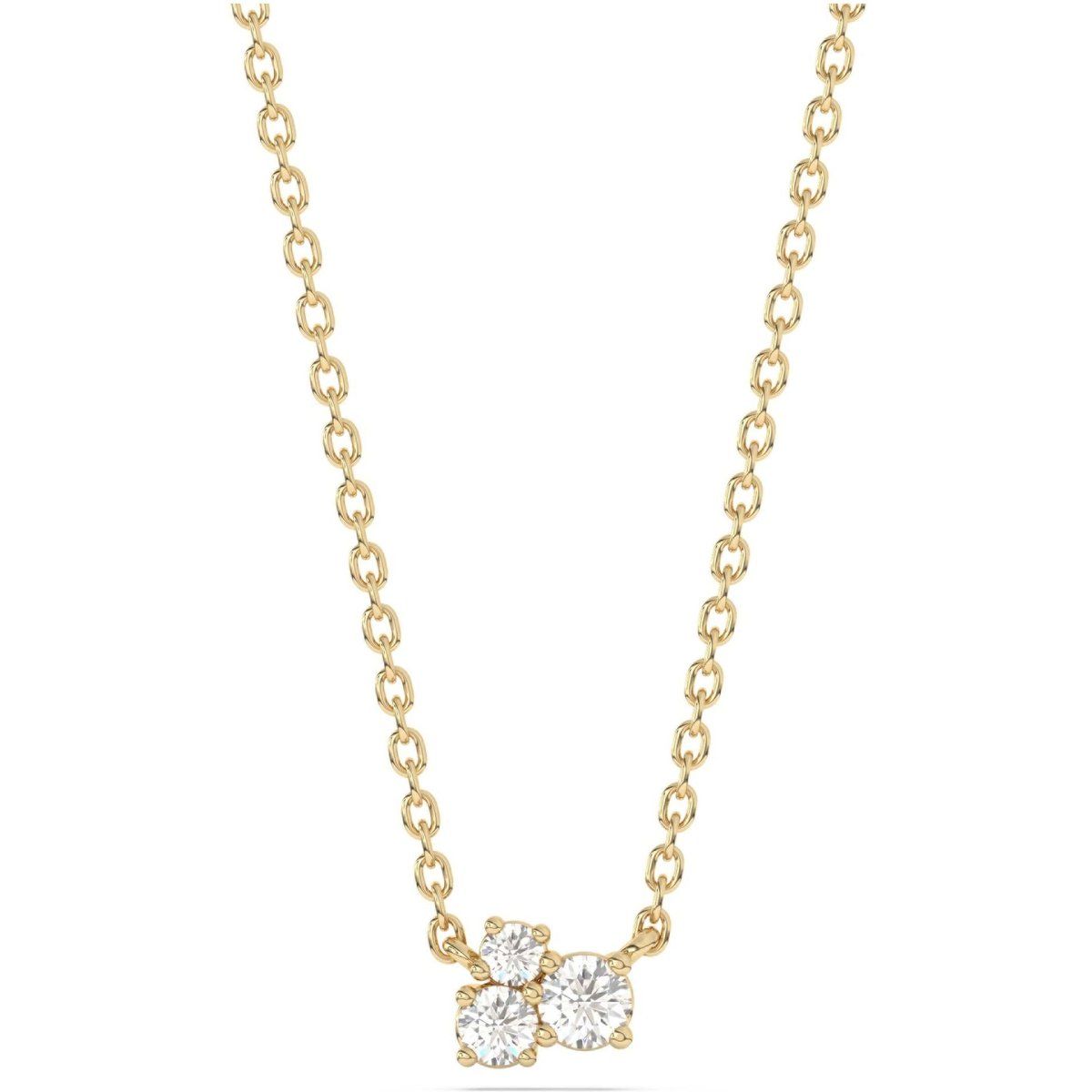 Halskette mit Diamant-Cluster