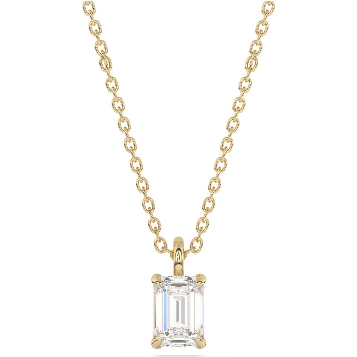 Halskette mit Diamant im Smaragdschliff