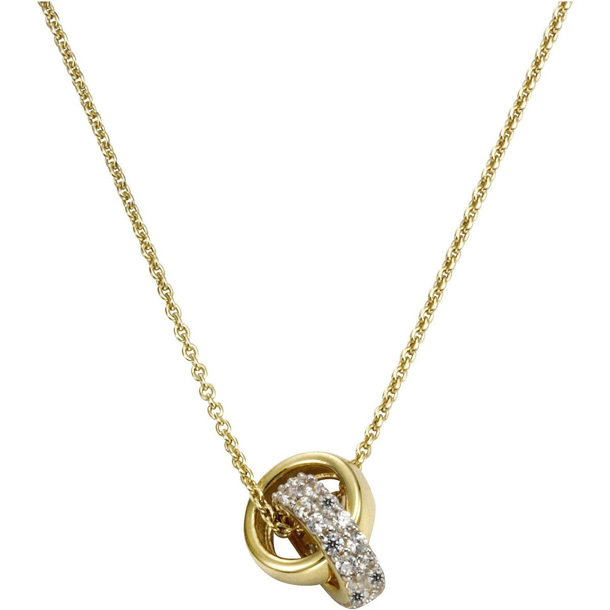 Elegante Halskette mit verschlungenen Ringen