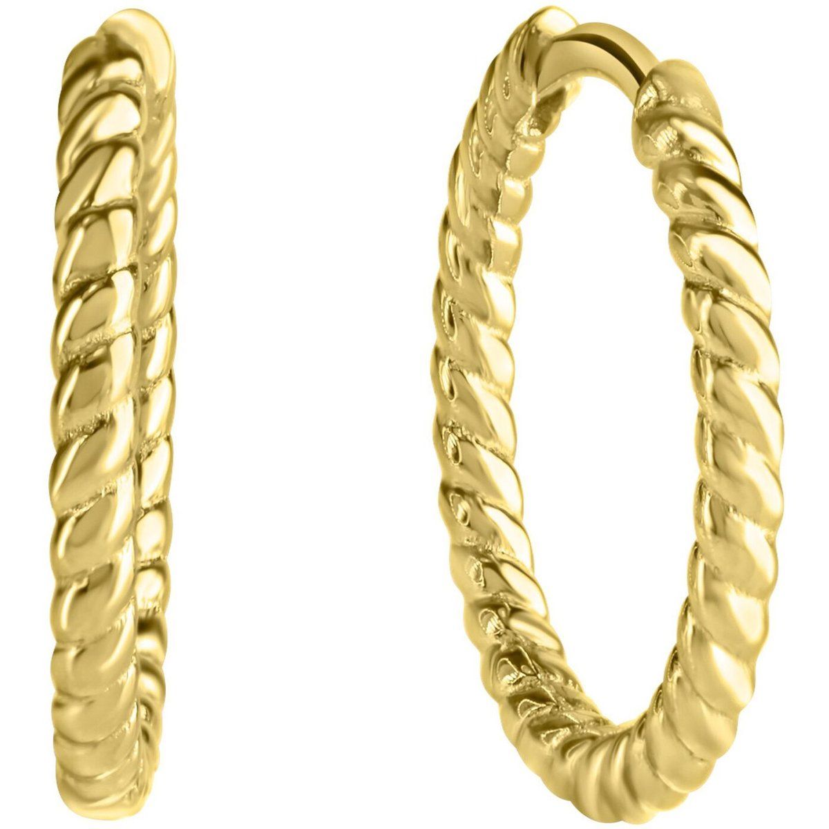 Gedrehte Creolen in Gold-Optik
