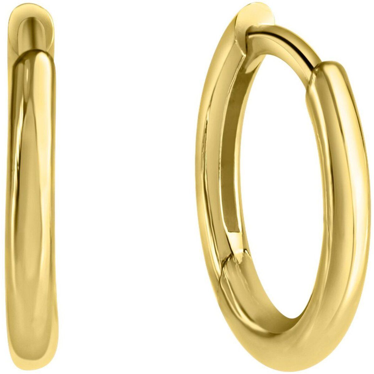 Gold-plattierte Creolen, kleiner Durchmesser