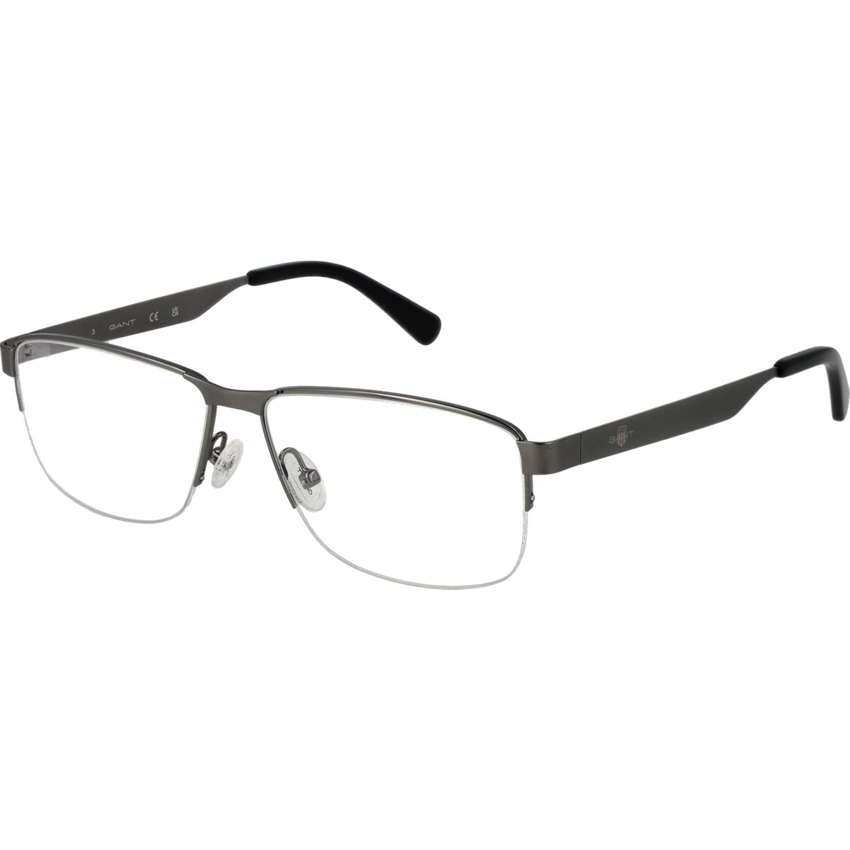 Rechteckige Halbrand-Metallbrille