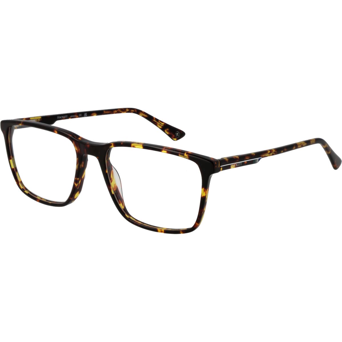Rechteckige Brille mit Schildpattmuster aus Acetat