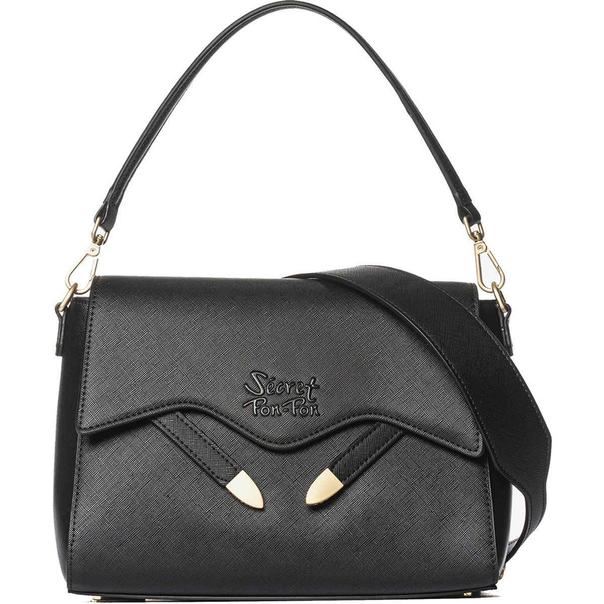 Strukturierte Schultertasche mit Umhängegurt