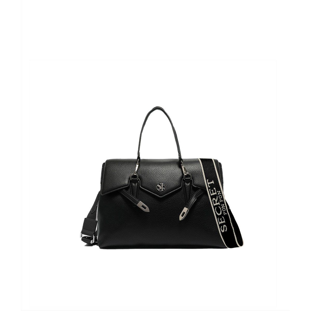 Elegante Strukturierte Henkeltasche mit Riemen