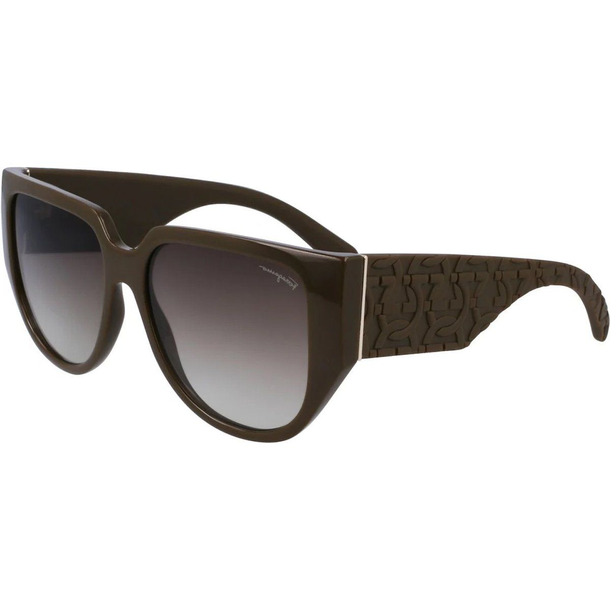 Übergroße geometrisch-ovale Sonnenbrille