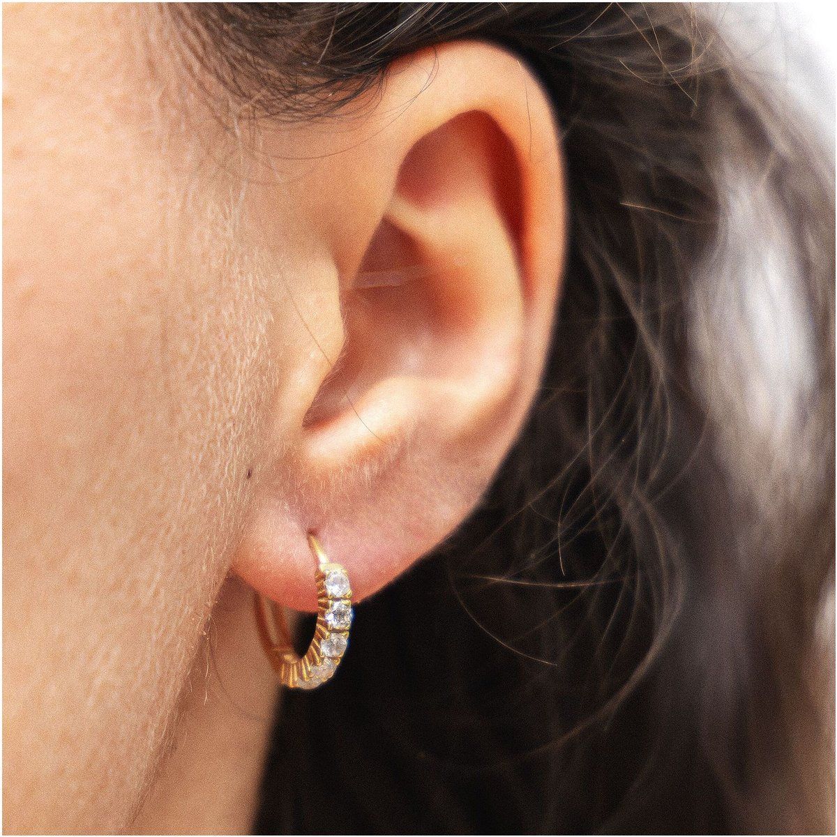 Dkeniz Creolen 925/- Sterling Silber vergoldet