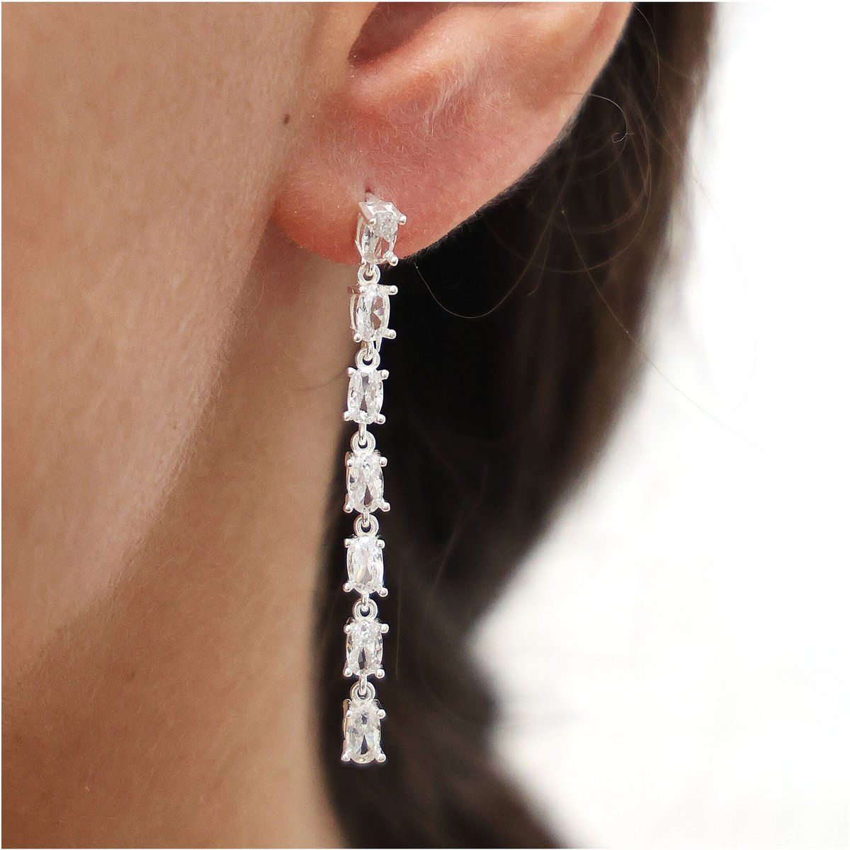 Sterling Silber Ohrhänger mit Zirkonia