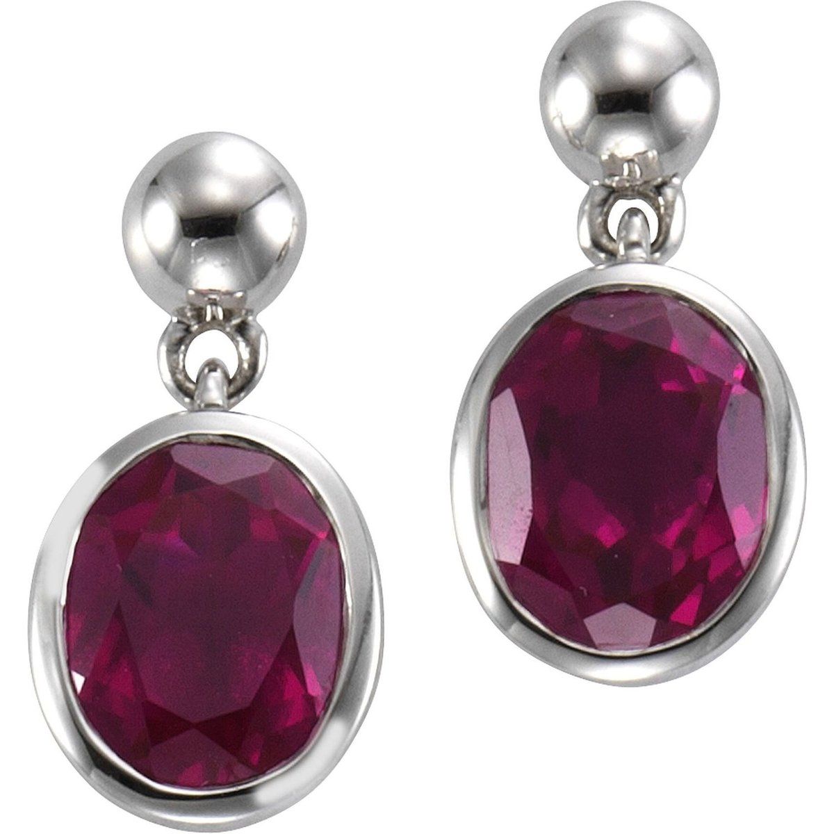 Elegante Tropfenohrringe mit pinkem Quarz