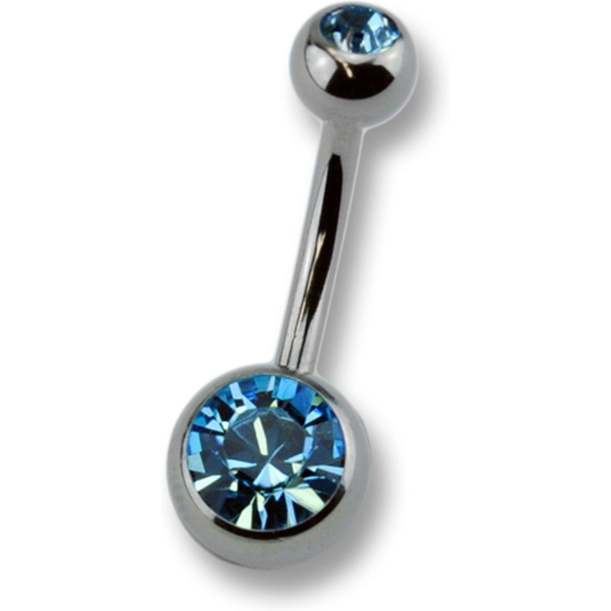 Elegantes Bauchnabelpiercing mit Kristallen
