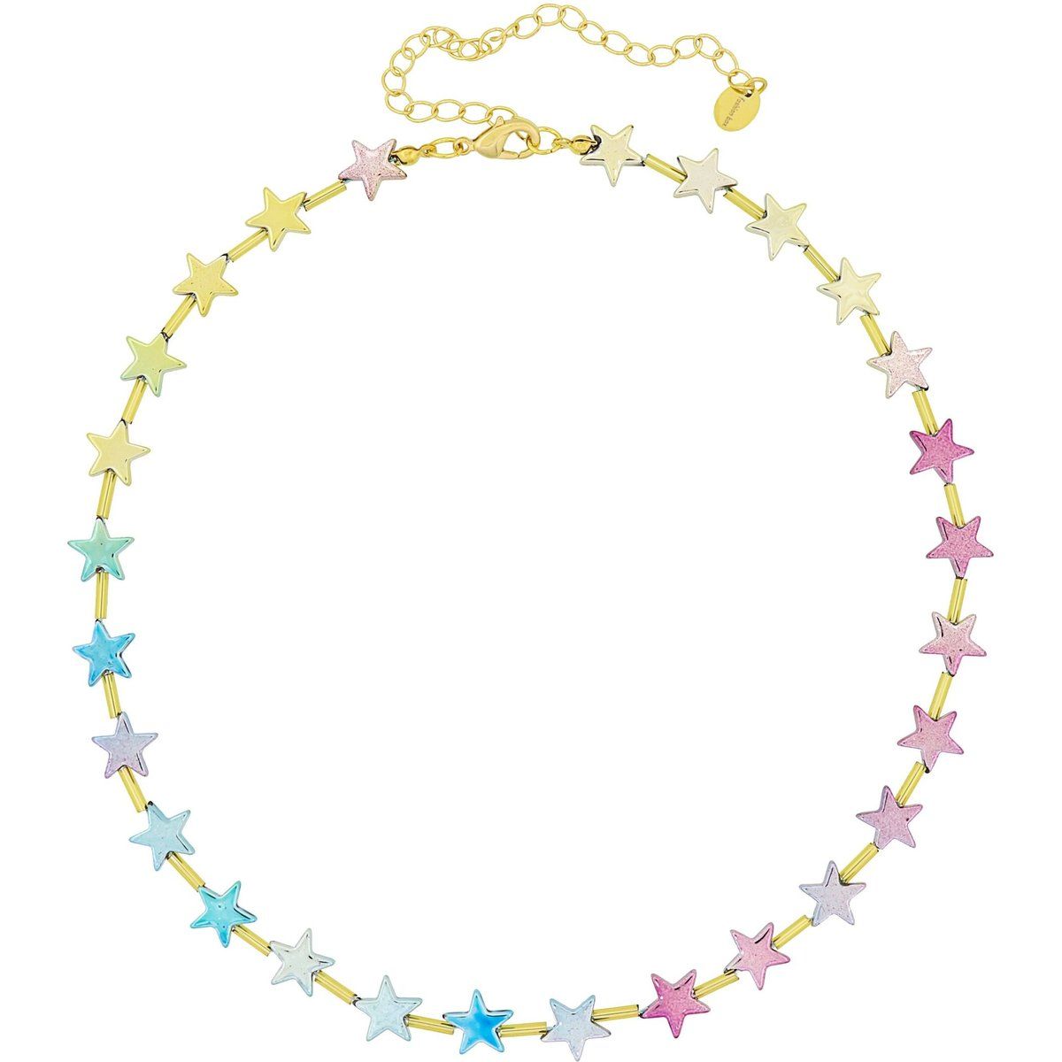 Goldkette mit bunten Sternen