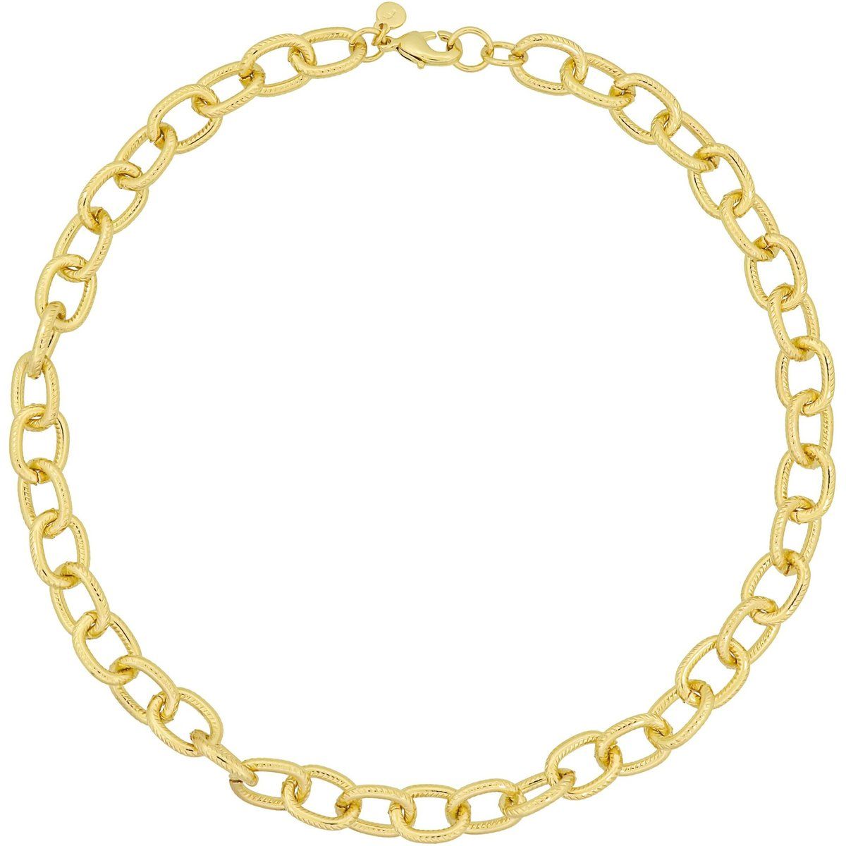 Goldplattierte Halskette mit Strukturgliedern