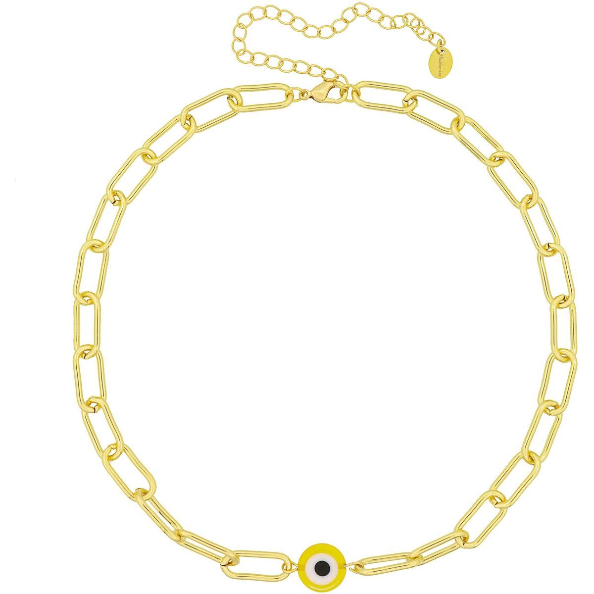 Vergoldete Gliederkette mit Evil-Eye-Auge