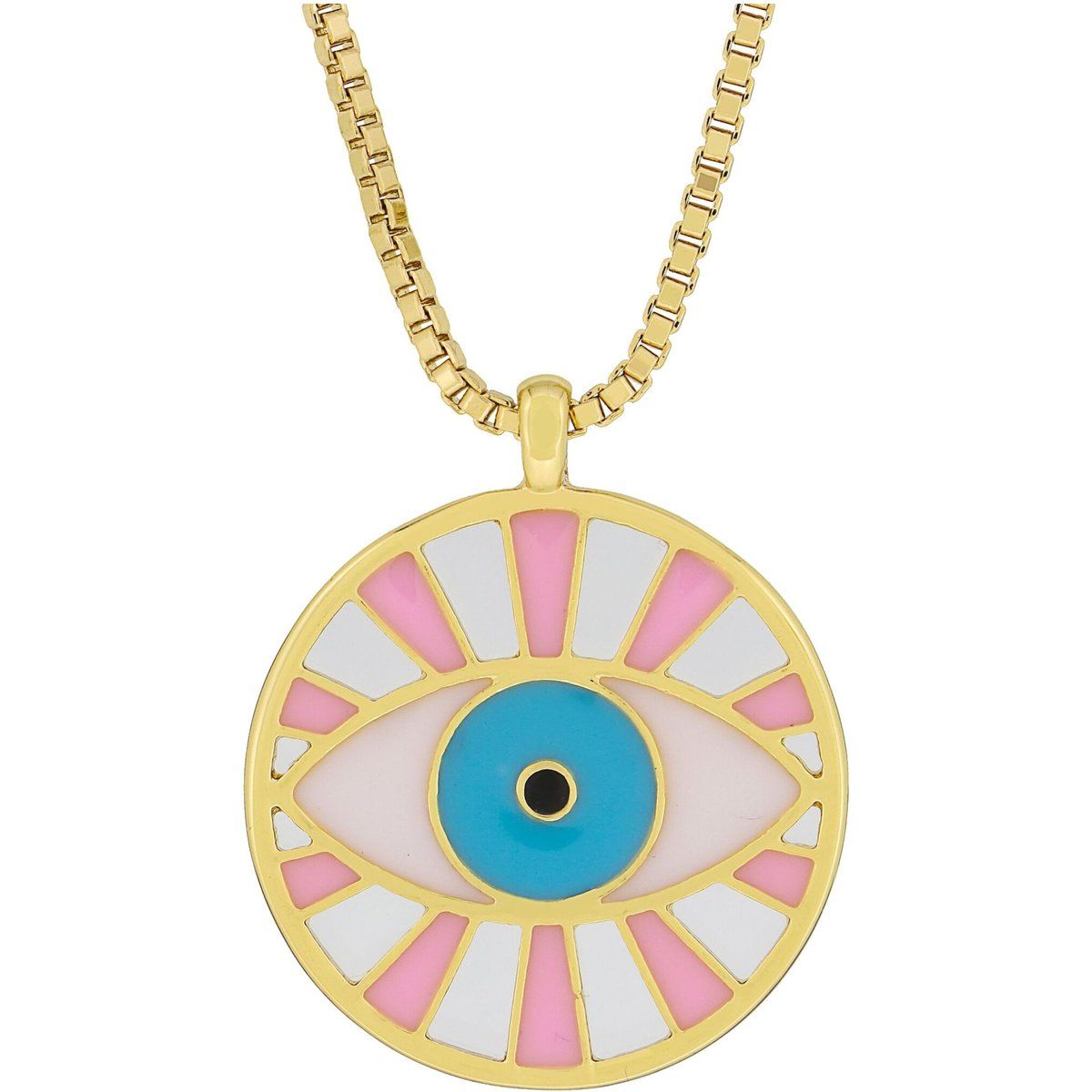 Halskette mit Sonnenstrahl-Auge-Anhänger