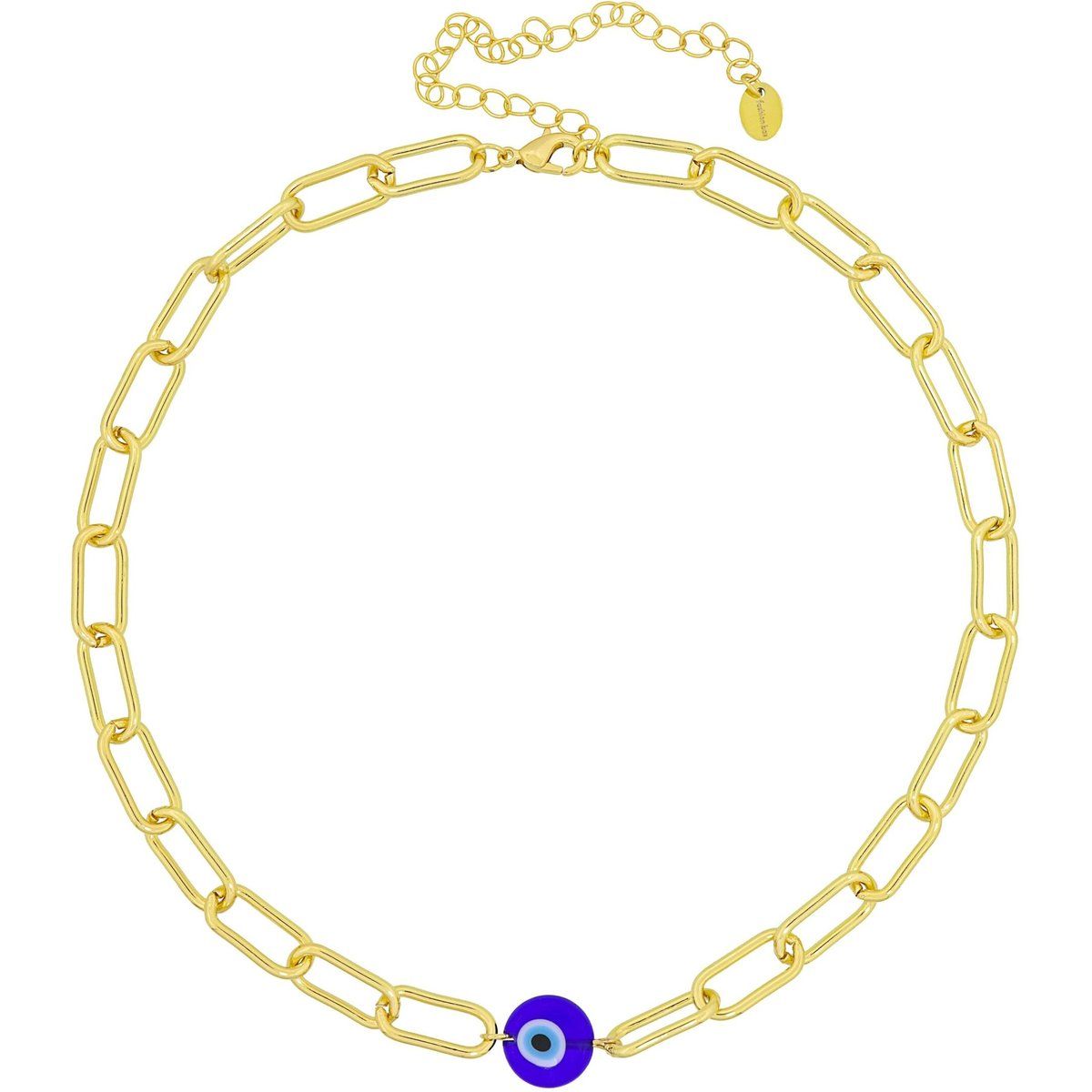 Paperclip-Gliederkette mit blauem Auge