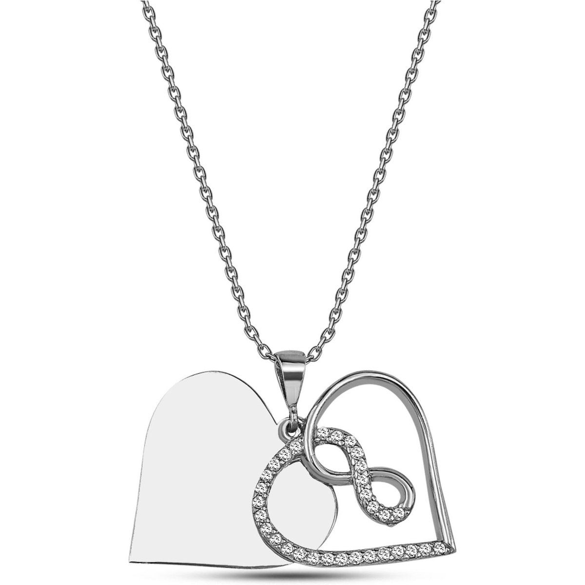 Herzkette Anhänger Sterling Silber