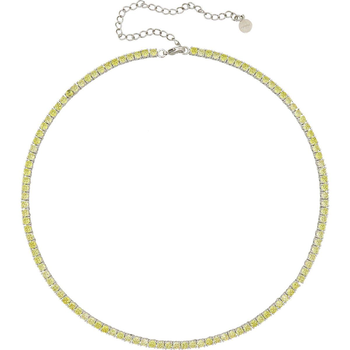 Elegantes Tennis-Collier mit gelbem Zirkonia