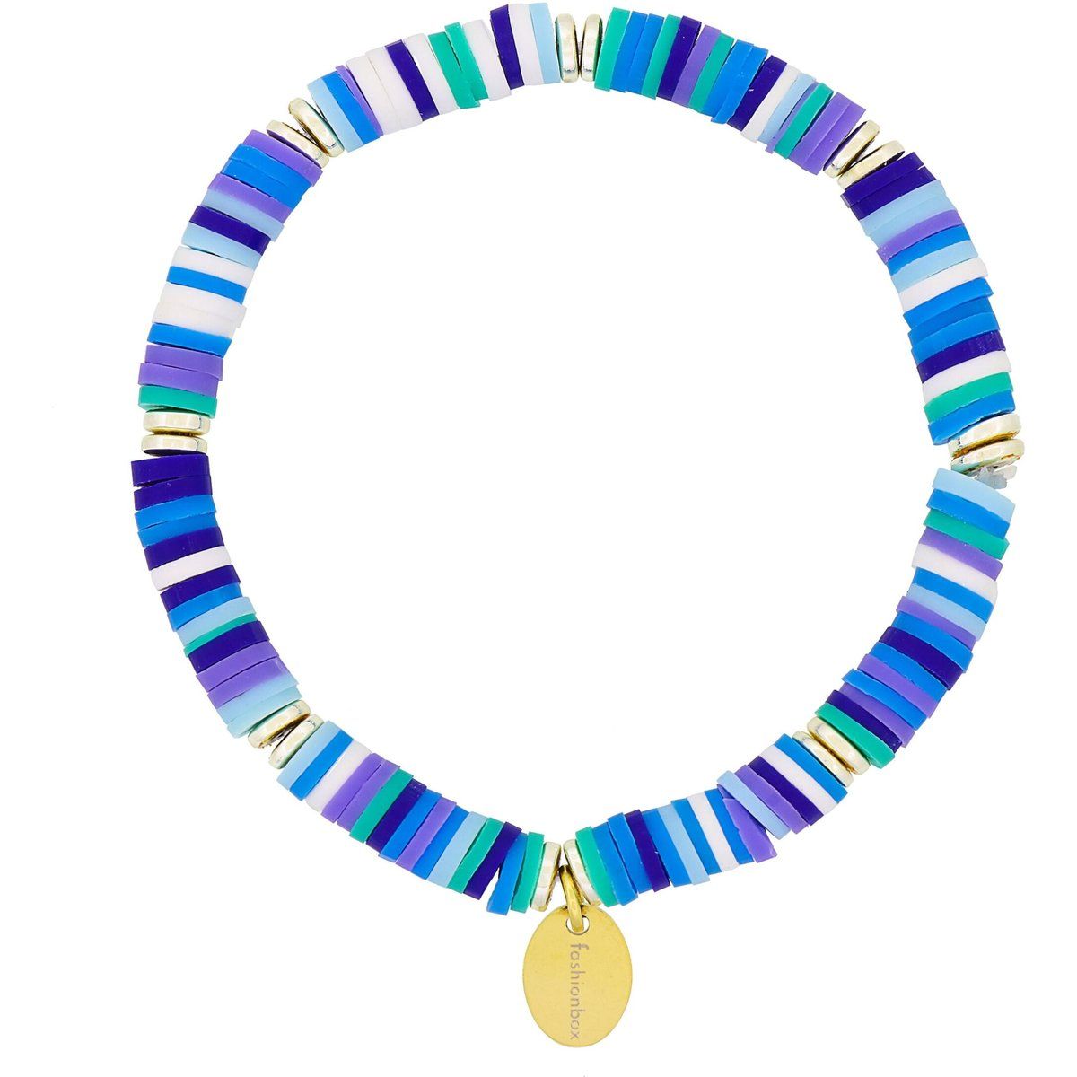 Farbiges Heishi-Armband mit Vinylplättchen