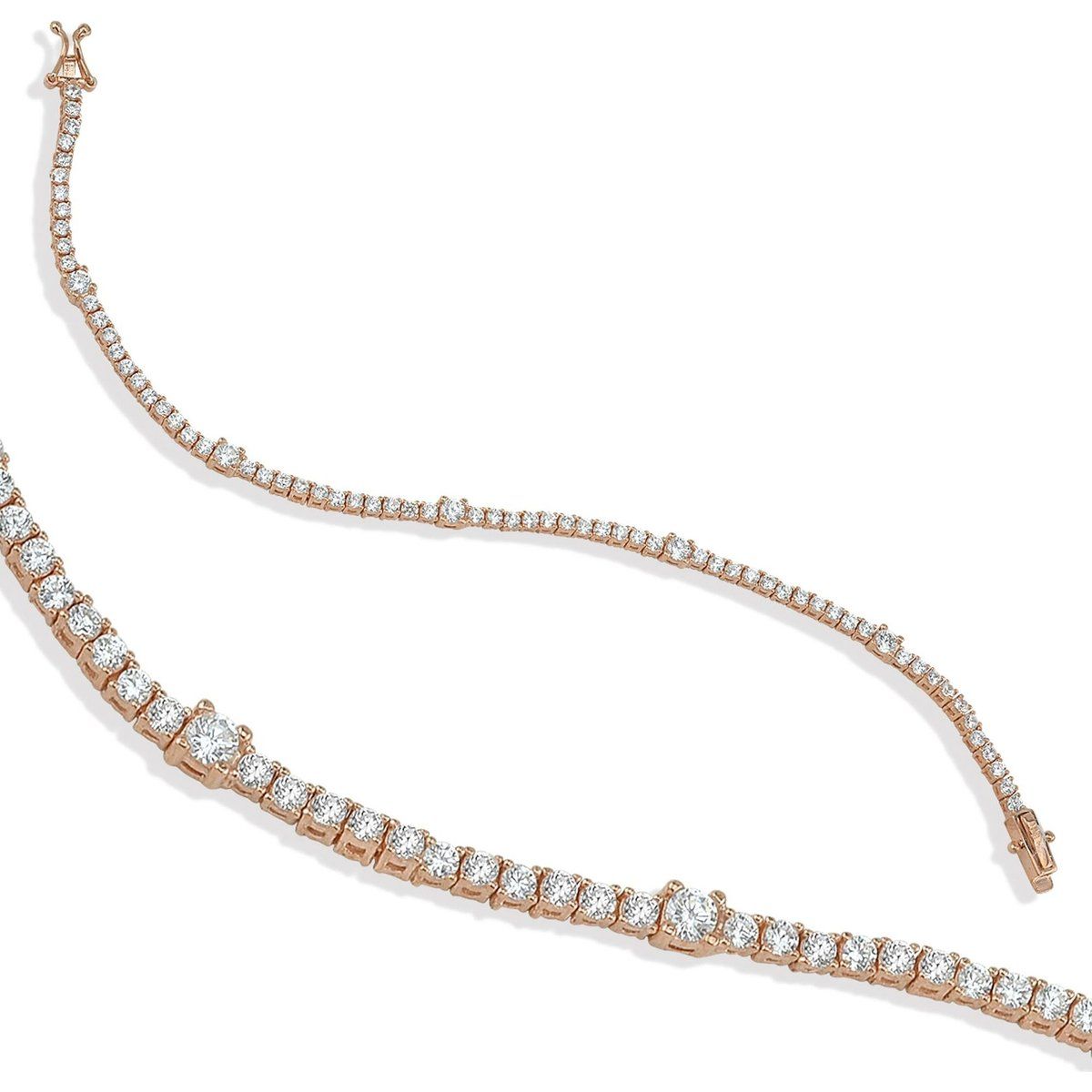Elegantes Tennisarmband in Roségold