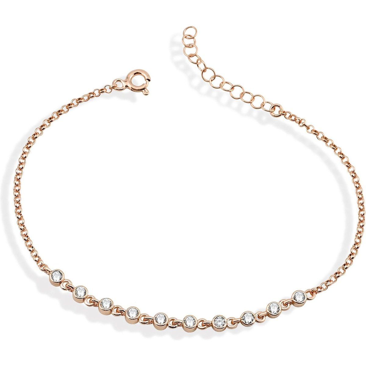 Elegantes rosévergoldetes Tennisarmband